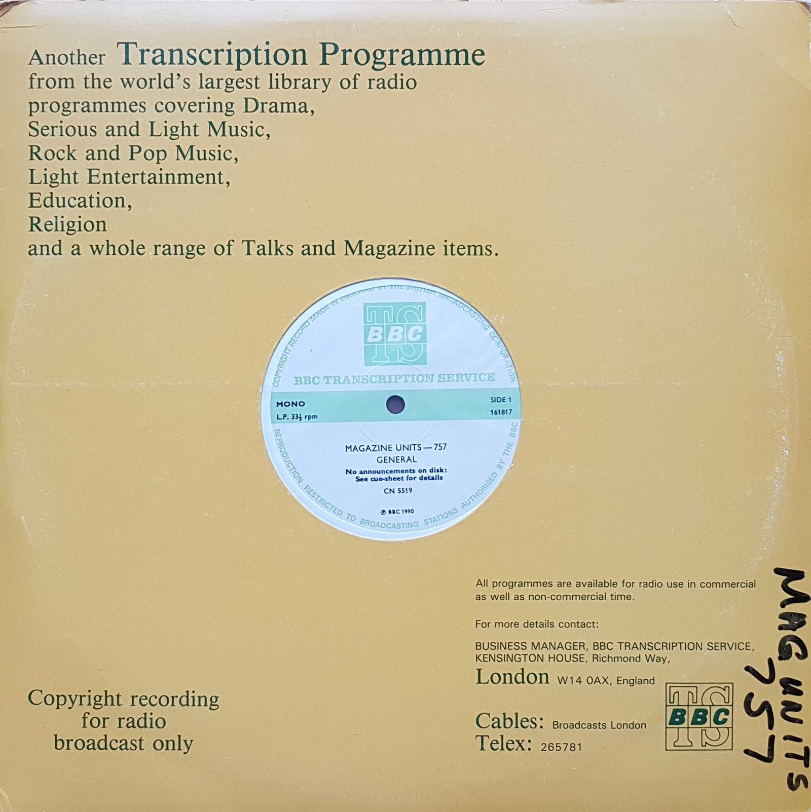 Picture of CN 5519 Magazine units - 757 by artist Various